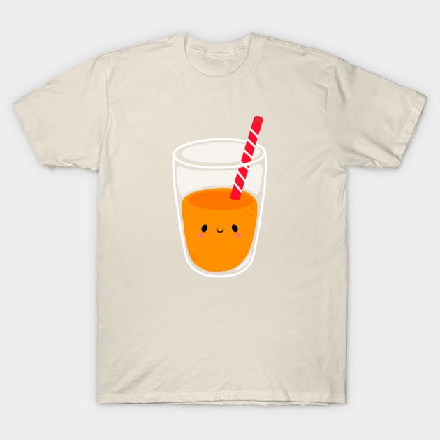 Cute Breakfast Friend - Orange Juice T-Shirt by SaganPie
